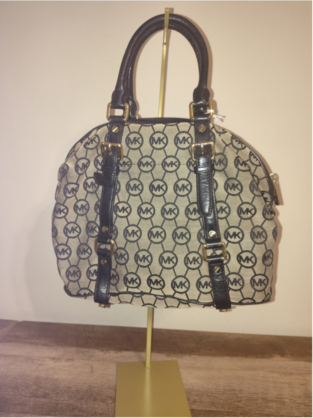 Women's Michael Kors Satchel Bag One Size Beige Black